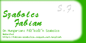 szabolcs fabian business card